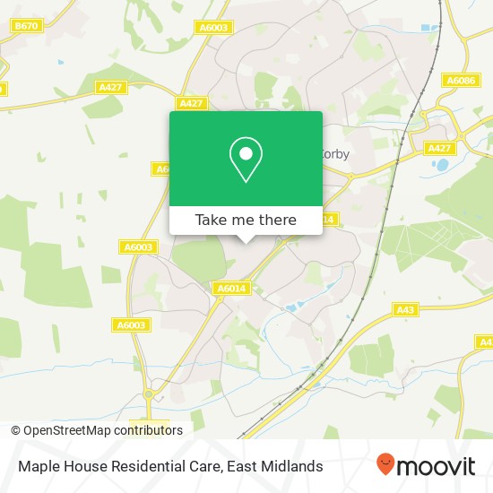 Maple House Residential Care map