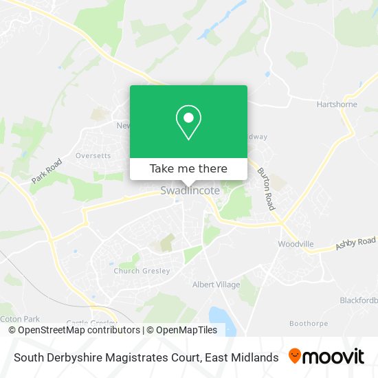 South Derbyshire Magistrates Court map
