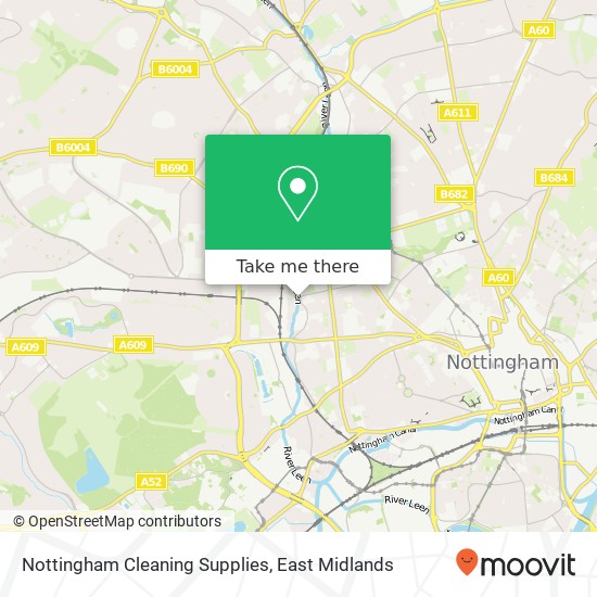 Nottingham Cleaning Supplies map