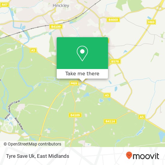 Tyre Save Uk map