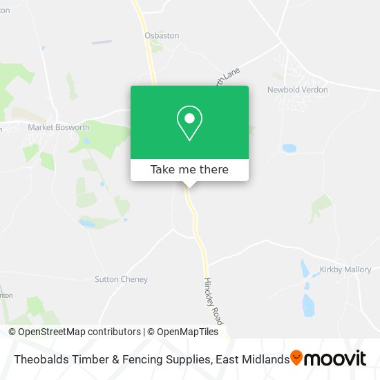Theobalds Timber & Fencing Supplies map