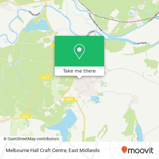 Melbourne Hall Craft Centre map
