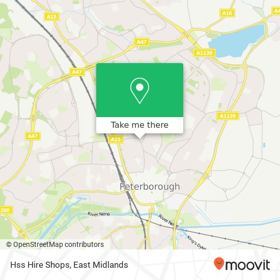Hss Hire Shops map