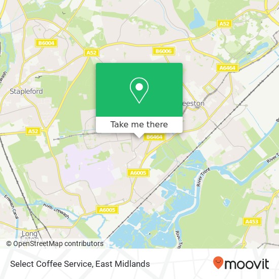 Select Coffee Service map