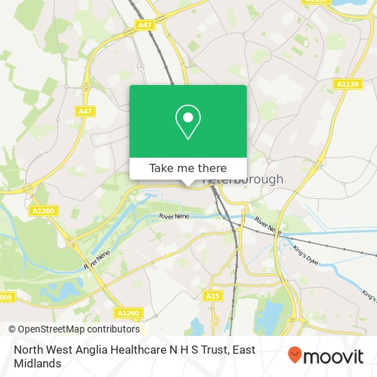 North West Anglia Healthcare N H S Trust map