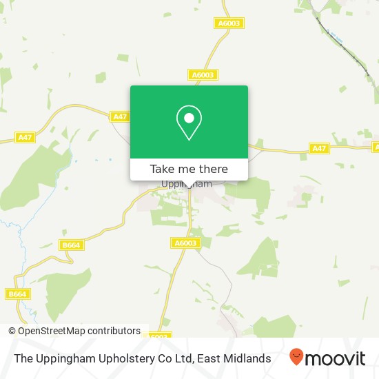 The Uppingham Upholstery Co  Ltd map
