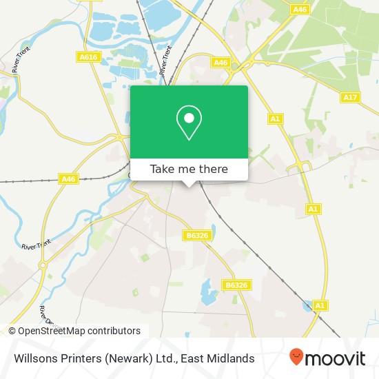 Willsons Printers (Newark) Ltd. map