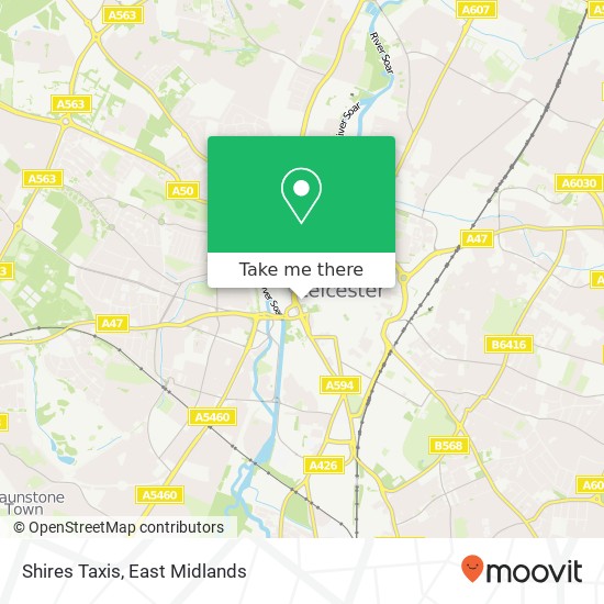 Shires Taxis map