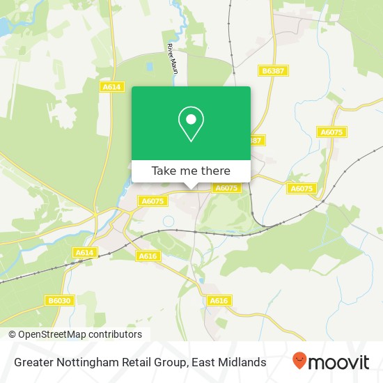Greater Nottingham Retail Group map