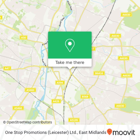 One Stop Promotions (Leicester) Ltd. map