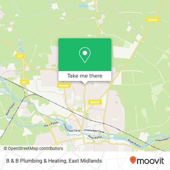 B & B Plumbing & Heating map