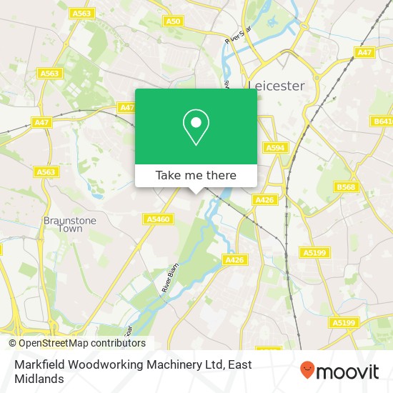 Markfield Woodworking Machinery Ltd map