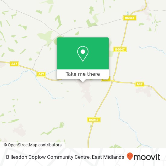 Billesdon Coplow Community Centre map