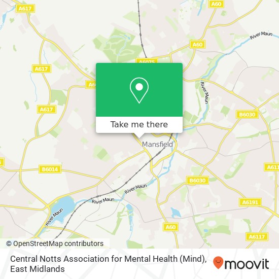 Central Notts Association for Mental Health (Mind) map