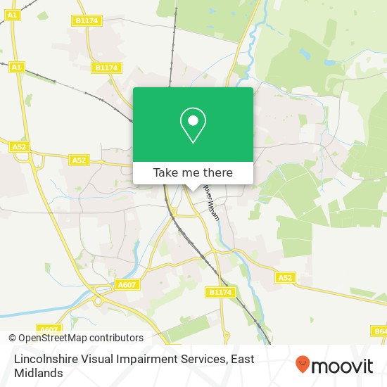 Lincolnshire Visual Impairment Services map