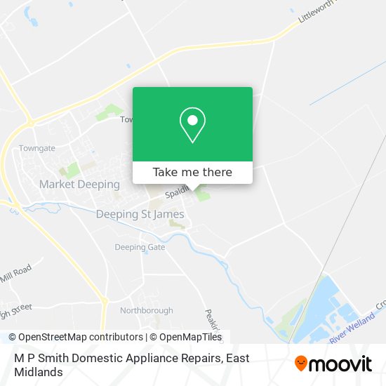 M P Smith Domestic Appliance Repairs map