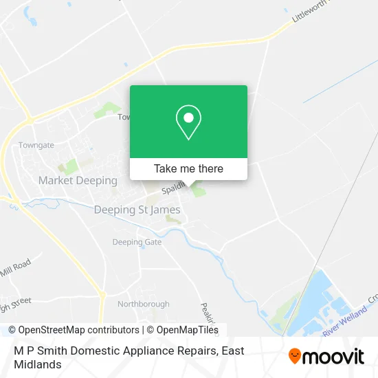 M P Smith Domestic Appliance Repairs map