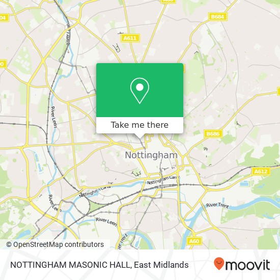 NOTTINGHAM MASONIC HALL map