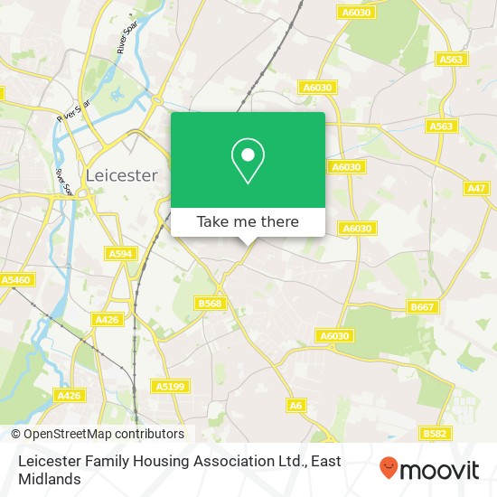 Leicester Family Housing Association Ltd. map
