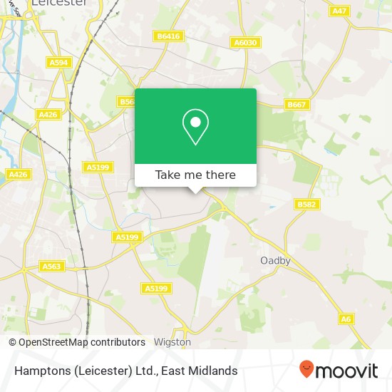 Hamptons (Leicester) Ltd. map