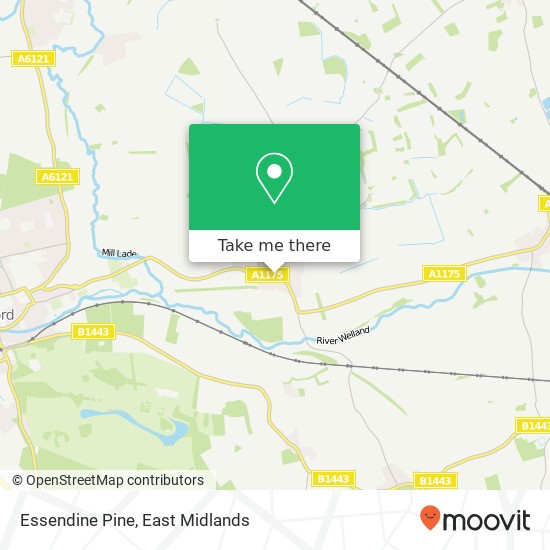 Essendine Pine map