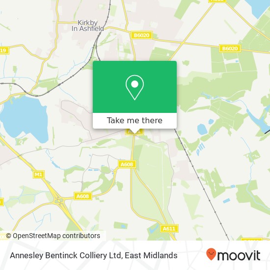 Annesley Bentinck Colliery Ltd map