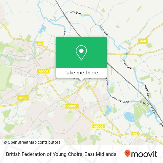 British Federation of Young Choirs map