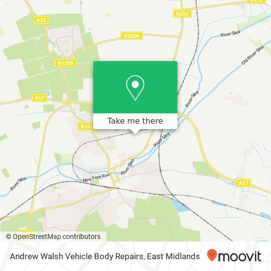 Andrew Walsh Vehicle Body Repairs map