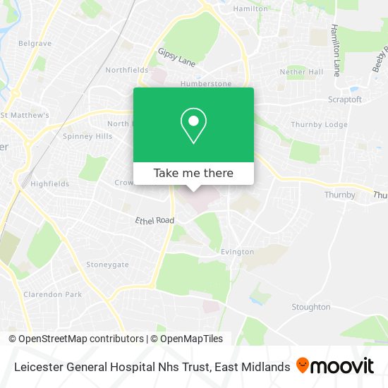 Leicester General Hospital Nhs Trust map