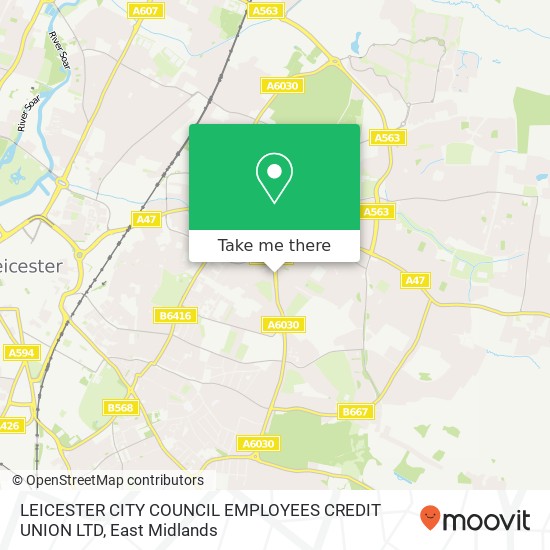 LEICESTER CITY COUNCIL EMPLOYEES CREDIT UNION LTD map