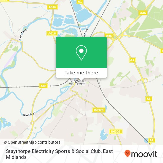 Staythorpe Electricity Sports & Social Club map