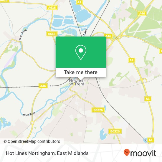 Hot Lines Nottingham map