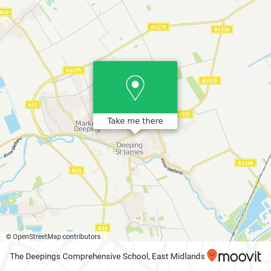 The Deepings Comprehensive School map