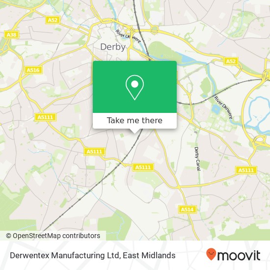 Derwentex Manufacturing Ltd map