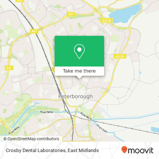 Crosby Dental Laboratories map