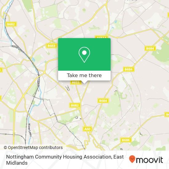 Nottingham Community Housing Association map