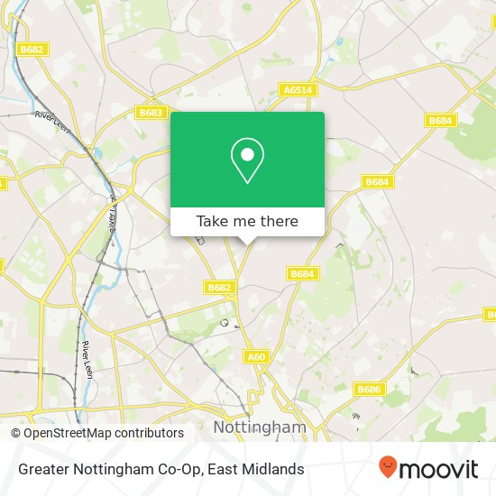 Greater Nottingham Co-Op map