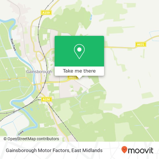Gainsborough Motor Factors map
