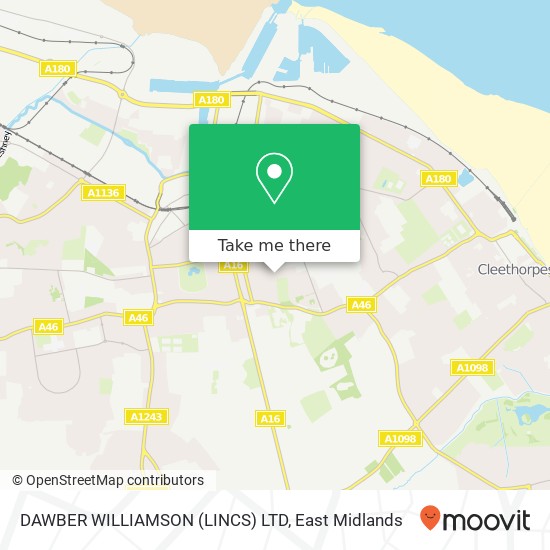 DAWBER WILLIAMSON (LINCS) LTD map