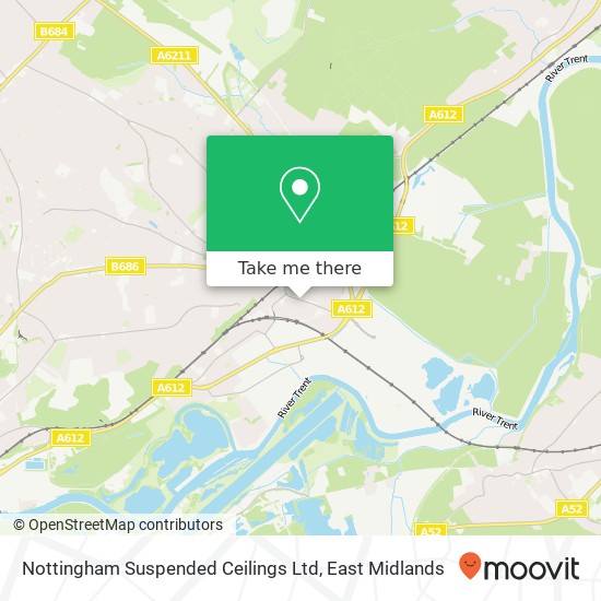 Nottingham Suspended Ceilings Ltd map