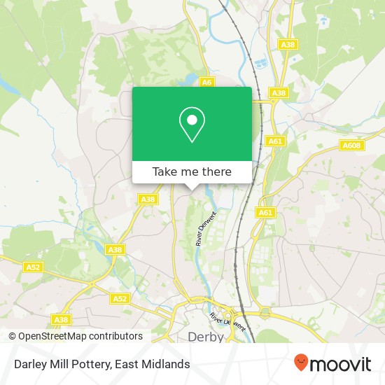 Darley Mill Pottery map