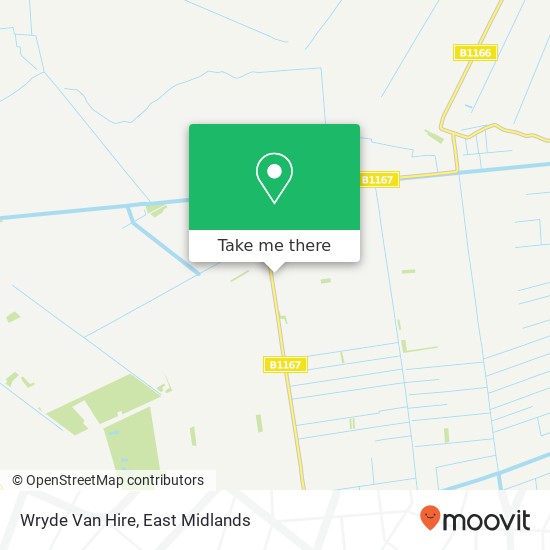 Wryde Van Hire map