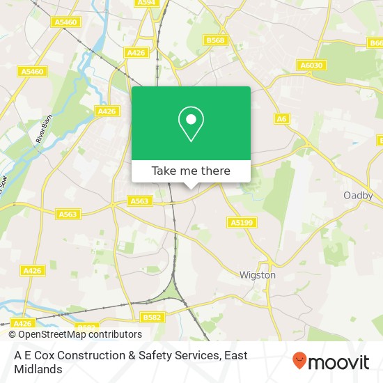 A E Cox Construction & Safety Services map