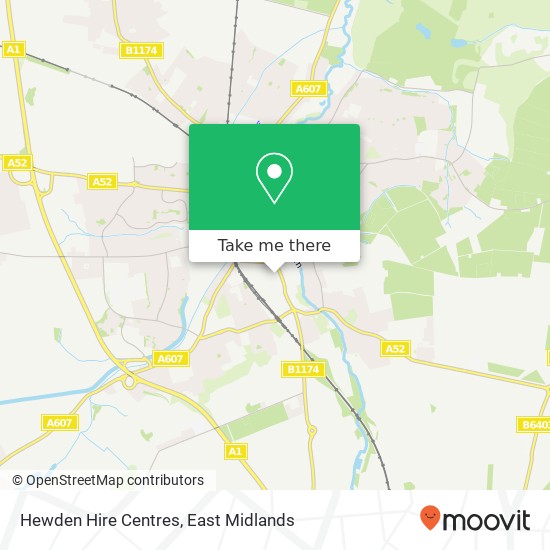 Hewden Hire Centres map