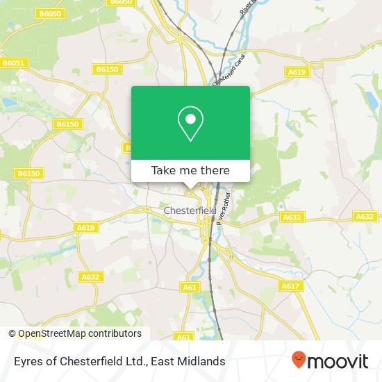 Eyres of Chesterfield Ltd. map