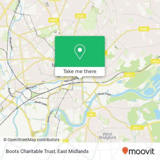Boots Charitable Trust map