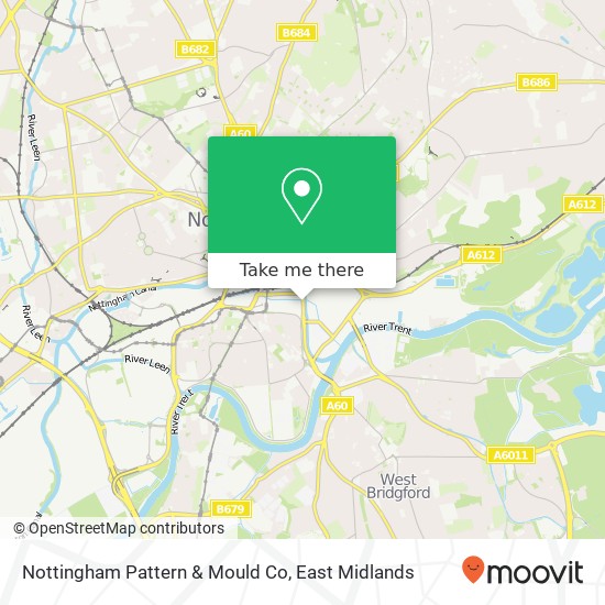 Nottingham Pattern & Mould Co map