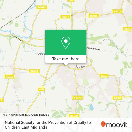 National Society for the Prevention of Cruelty to Children map