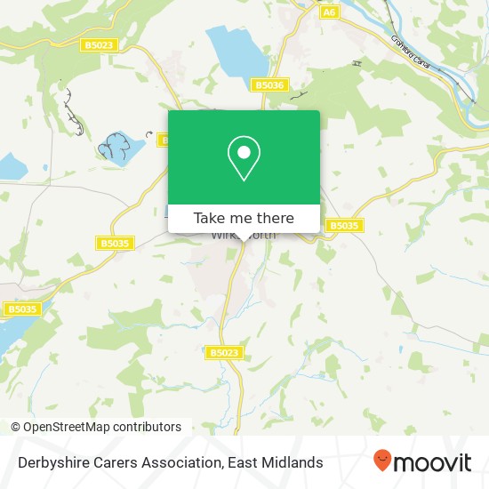 Derbyshire Carers Association map