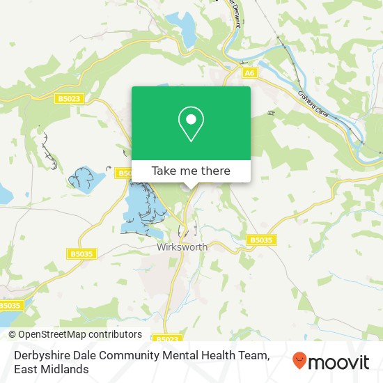 Derbyshire Dale Community Mental Health Team map